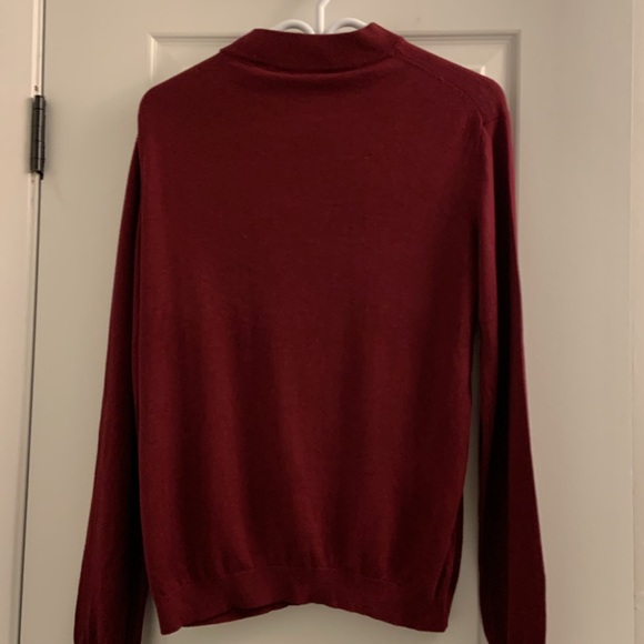 Sweater with round closed neck burgendy ver soft - Picture 3 of 4